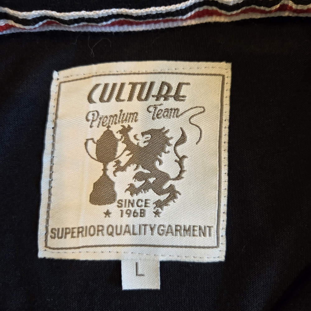 Culture Premium Black Polo Shirt Royal Member Club Embroidered Logo Size L Nwt — image 3 of 8